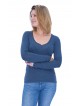 T-SHIRT MERINOS 210/230g COL V MANCHES LONGUES