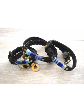 COLLIER EN CUIR TRESSE "REVE EN COULEUR"